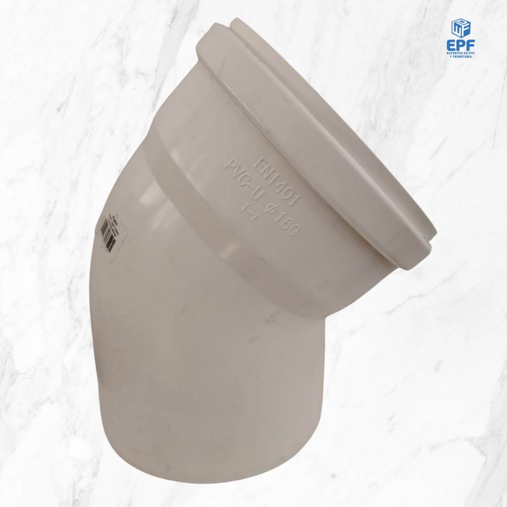 SANITARIO BLANCO CODO C/GOMA 160X45