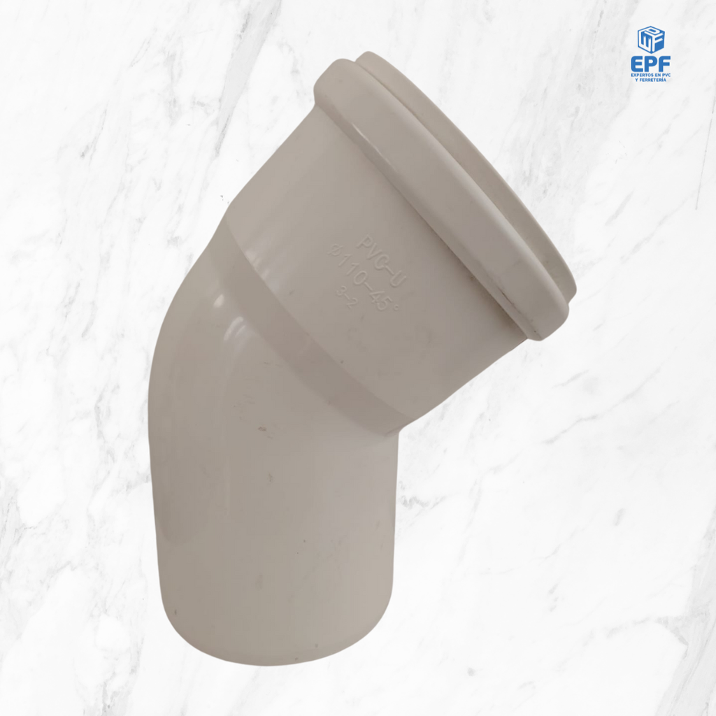 SANITARIO BLANCO CODO C/GOMA 110X45