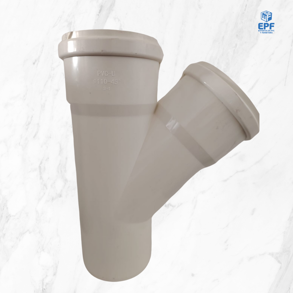 SANITARIO BLANCO TEE C/GOMA 110