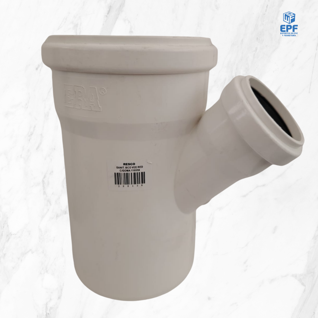 SANITARIO BLANCO TEE REDUCCION C/GOMA 110X50