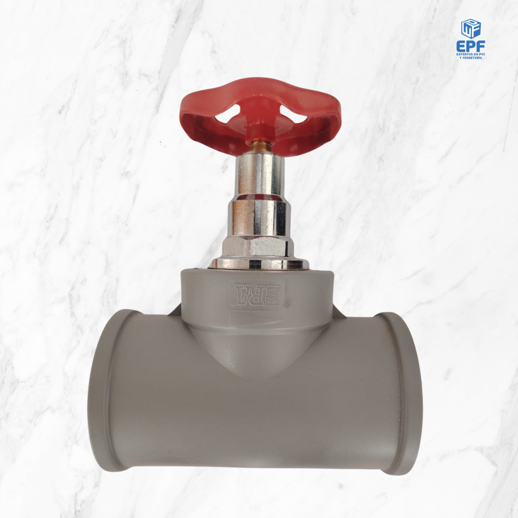 PPR VALVULA MANILLA ROJA 50mm