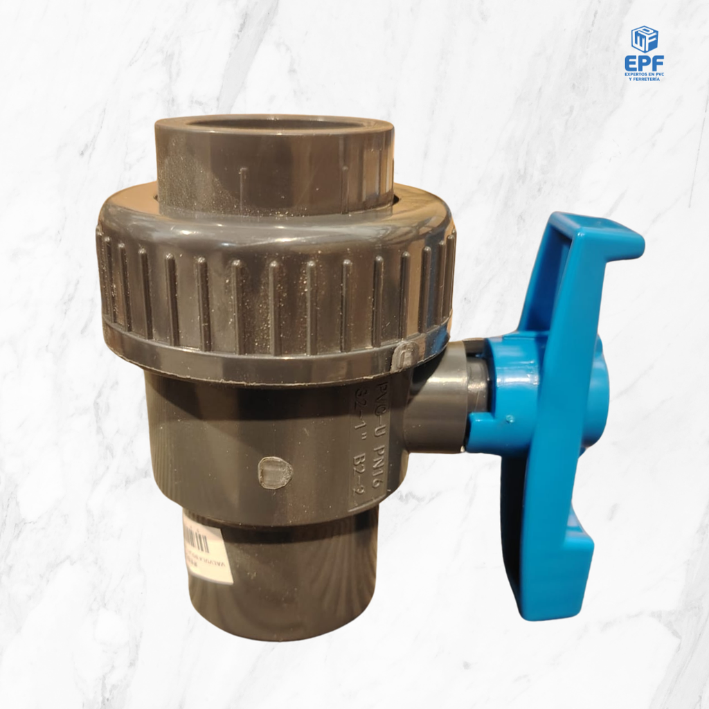 VALVULA BOLA 1UA PVC CEM 32