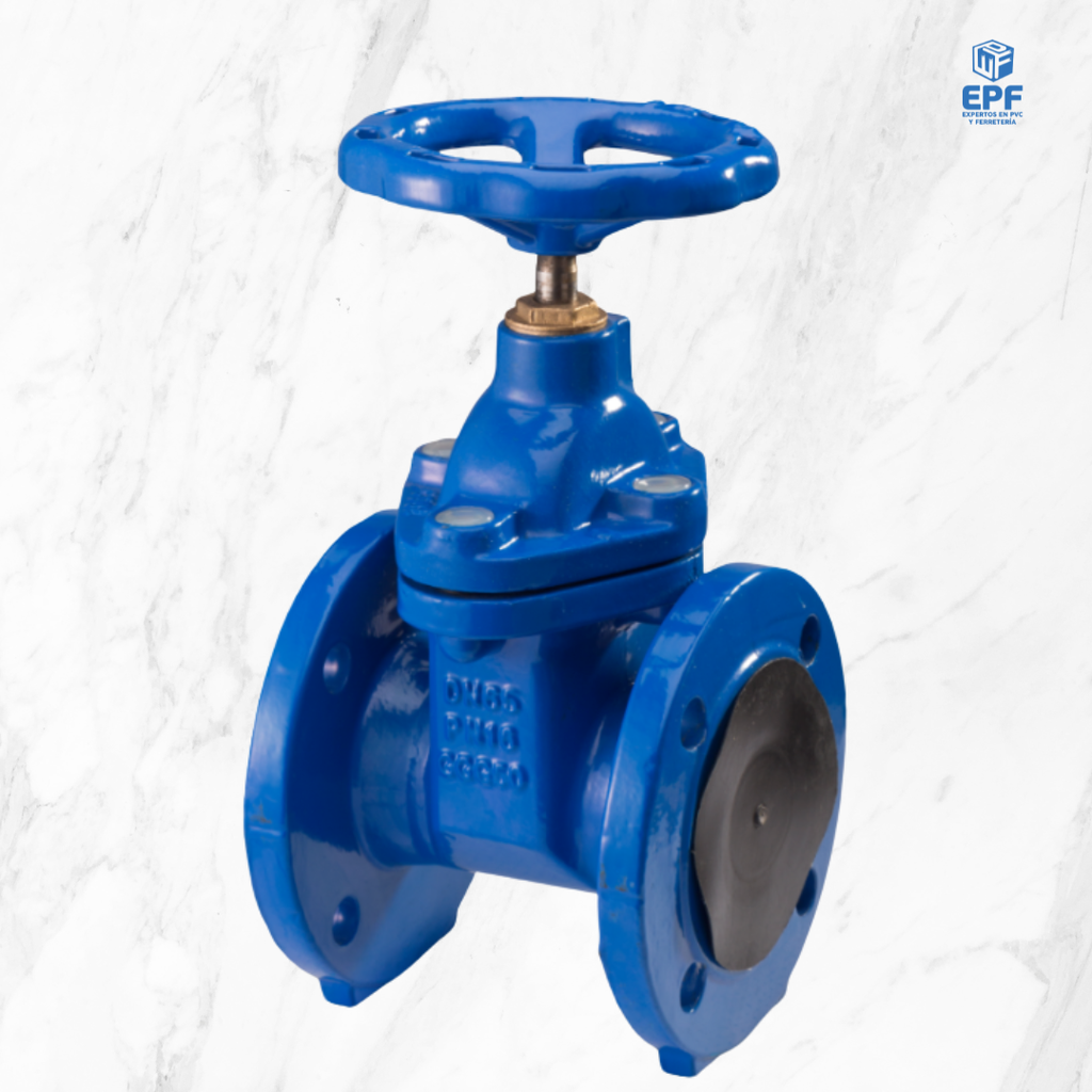 VALVULA COMPUERTA ELASTOMERICA DIN PN-16 C/VOLANTE 3´