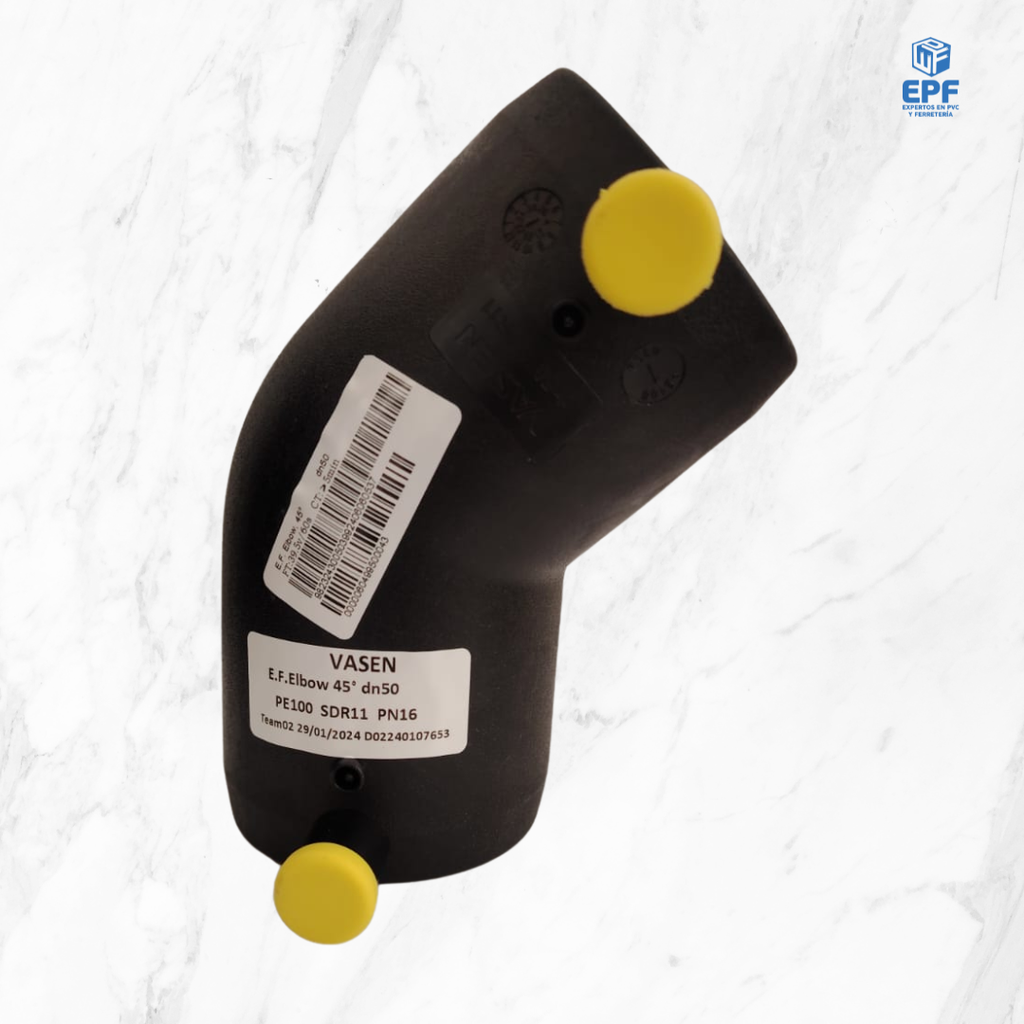 HDPE EF CODO 50X45° PN16