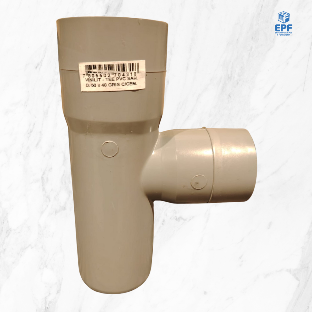 [300154] SANITARIO GRIS TEE REDUCCION 50X40