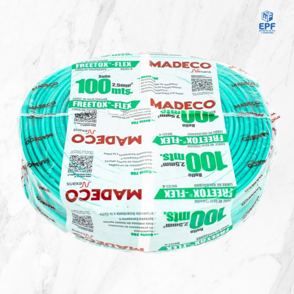 [35500271] CABLE L/HALOG 2.5 VERDE 750V 70G ROLLO 100MTS