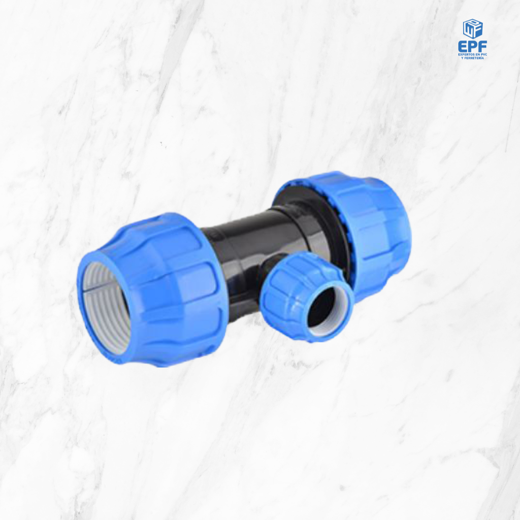 TEE REDUCCION COMPRESION PN16 63X40X63 PLASSON