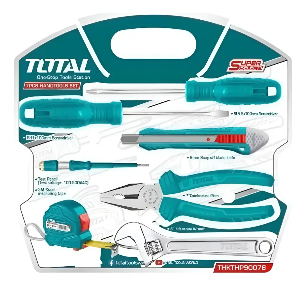 TOTAL - Juego De Herramientas Multiusos 7 Pzs 